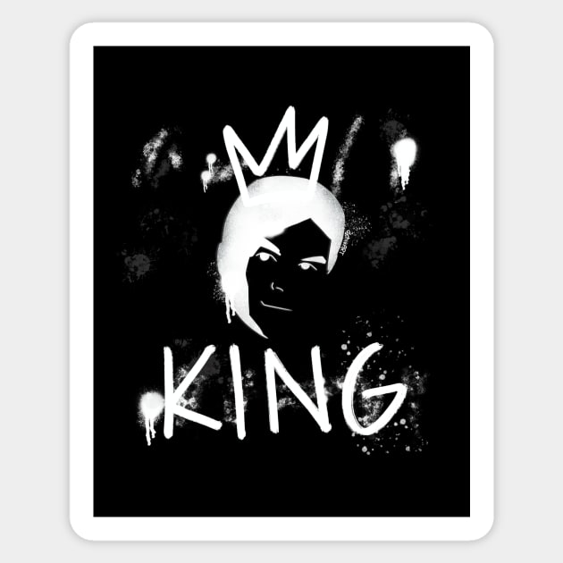 King Tyler - White Sticker by djchikart